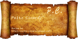 Peltz Ciceró névjegykártya